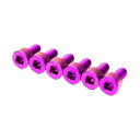 ギターパーツ FU-Tone Titan Saddle Screw Set(6)-PURPLE