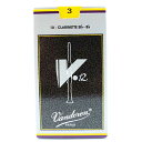 Vandoren B♭クラリネット用リード V.12（銀箱）10枚セット（1箱） 厚み：3 バンドレン バンドーレンV12