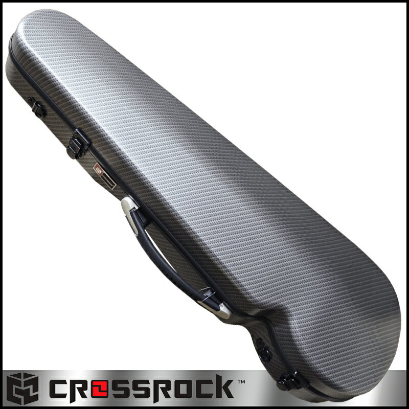 バイオリンケース CROSSROCK CRF3000SVFHT BK Shaped 4/4 Size Violin Black Wave☆クロスロック ヴァイオリンケース ブラック