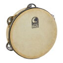 TOCA/トカ T1075-H 7-1/2inch Single Jingle Row Wood Tambourine, With Head ☆シングル ジャングル ロウウッドタン…