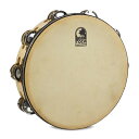 タンバリン 皮付き 10インチ TOCA/トカ T1090-H 9" Single Jingle Row Wood Tambourine, With Head PLAYERS ダブルジャングル ロウウッドタンバリン 皮付き T1090H Percussion パーカッション【RCP】