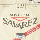 NEW CRISTAL/ニュークリスタル リッチでブライトなサウンド。 SOL・G・3 503CR Normal tension/ノーマルテンション ■ゲージ：1.0312mm SAVAREZについて・・・ フランスの「サバレス」は正確なピッチを誇る高音弦と、音量豊かでレスポンスの速い低音弦の組み合わせが、高い人気を受け続けているクラシック用ナイロン 弦のブランド。 1770年に設立され、オリジナルの設計、最新テクノロジーによる生産の安定性で素晴らしい品質の弦を提供し続けています。世界中の名だたるギタリスト達 が愛用しています。 ※パッケージは予告なく変わることがございます。 予めご了承ください。