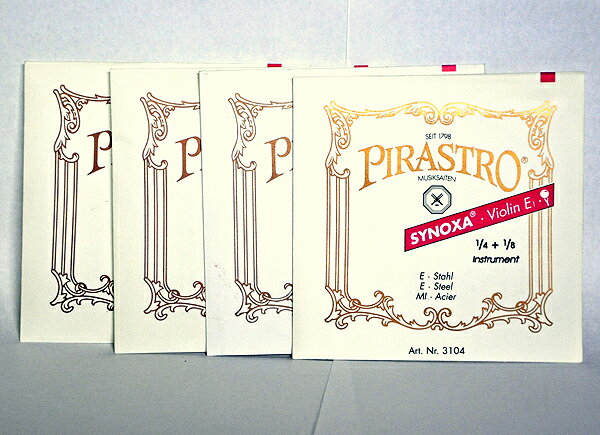 SYNOXA EADG線セット(E弦:3104 A弦:4132 D弦:4133 G弦:4134) シノクサ 1/4+1/8 バイオリン弦