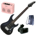 アリア エレキギター AriaProII MAC-STD MBK+チューナー+ギターストラップ+AG-05 PK+教則DVD(2)