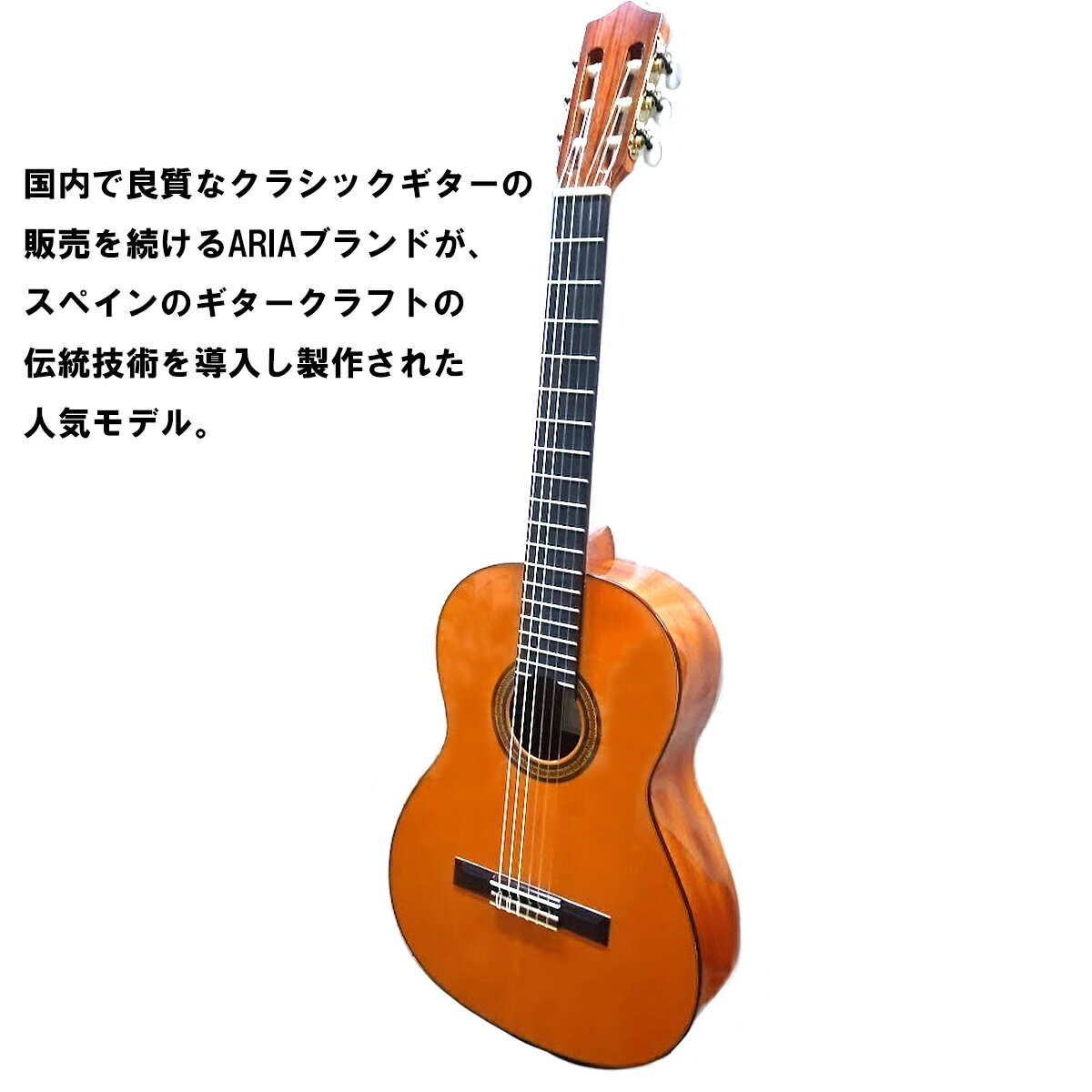 アリア クラシックギター ARIA コンサートギター ACE-5C セダートップ ケース付 ク...