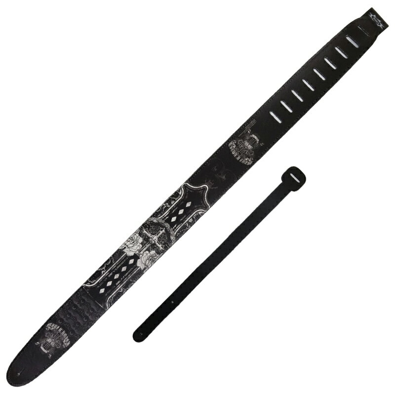 【ポイント5倍☆ブラックフライデー期間限定】ギターストラップ ギター用ストラップ Perris P25GNR-6008 2.5inch Leather STRAP GUNS N ROSES/ペリーズ 2.5インチ レザーストラップ ガンズアンドローゼス