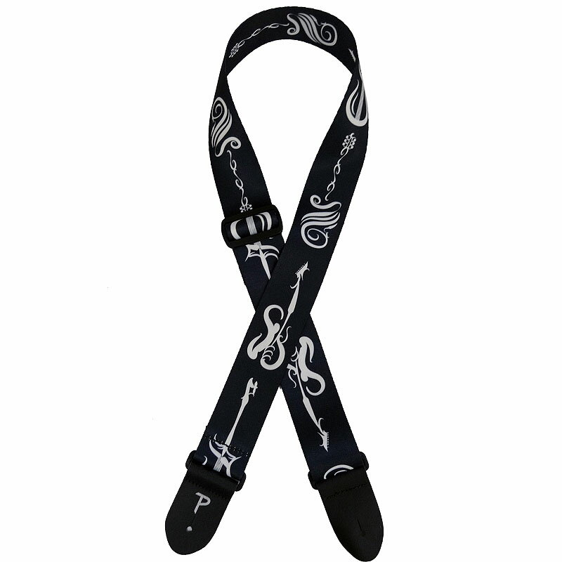 【ポイント5倍☆ブラックフライデー期間限定】ギターストラップ ギター用ストラップ Perris Perri's LPCP-7027 2inch POLYESTER B&W TRIBAL GUITARS