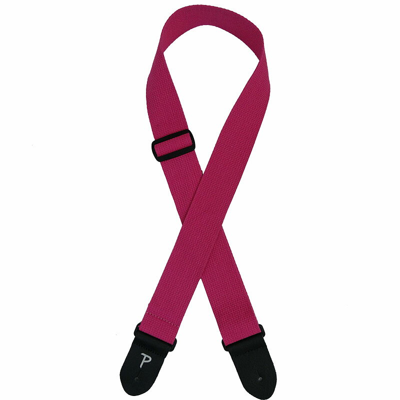 【ポイント5倍☆ブラックフライデー期間限定】Perri's ペリーズ ギターストラップ コットン生地 CWS20-1676 2inch PNK COTTON W LEATHER ENDS