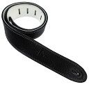 ギターストラップ ギター用ストラップ Perris Perri's BM2DS-6700 2inch REVERSIBLE LEATHER BLK/WHT