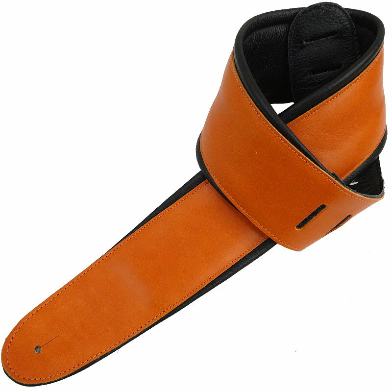【ポイント5倍☆ブラックフライデー期間限定】ギターストラップ ギター用ストラップ Perris Perri's AP01-2147 2.5inch LEATHER PADDED ORANGE