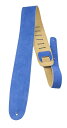【ポイント5倍!サマーセール】ギターストラップ ギター用ストラップ Perris Perri's P25S-208 2.5inch SUEDE ELECTRIC BLUE