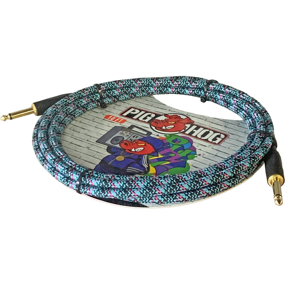 ギターケーブル シールド 3m ストレートーストレートプラグ PIGHOG PCH10GBL S/S 10ft 約3m 202512ss