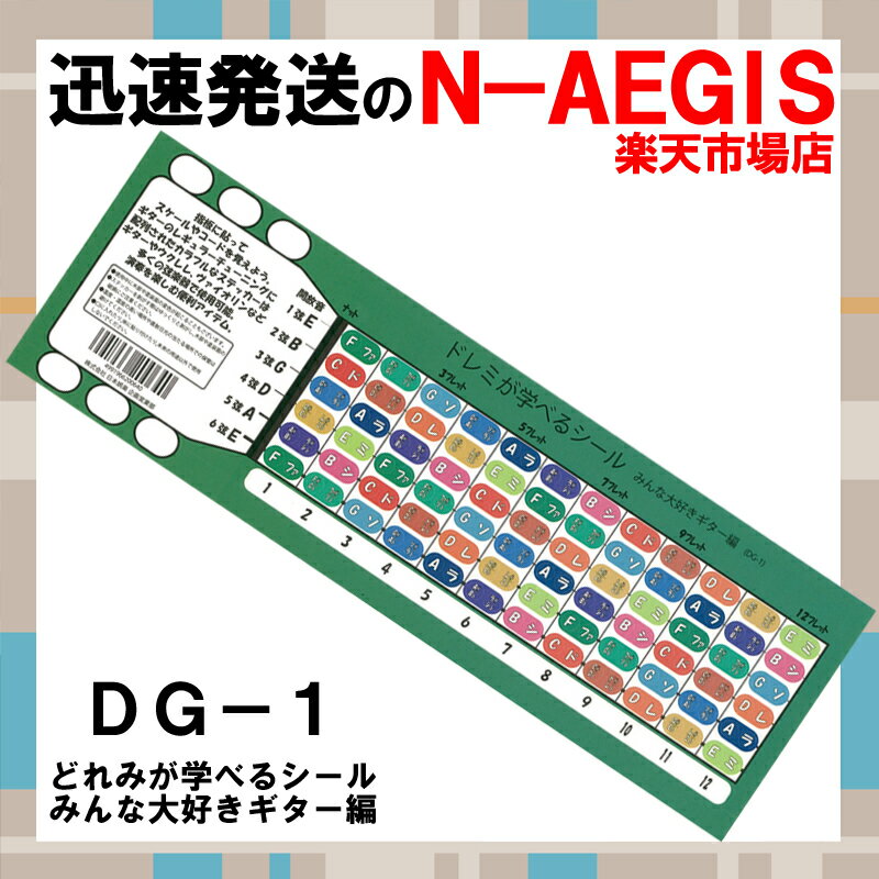 ドレミが学べるシール ギター用 みんな大好きギター編 DG-1 初心者向け【RCP】【P2】