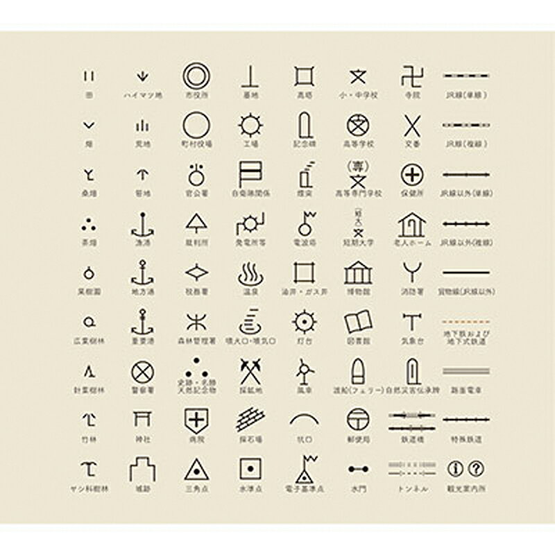 【ポイント10倍！4月10日まで】ONE'S WAY 楽器用クロス 楽しく学べるクロス 地図記号 クリーム ワンズウェイ