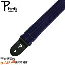 Perri's ペリーズ ギターストラップ CWS20-6532 NAV コットン生地 2 Deluxe Navy Cotton Strap With Ribbed Design GUITAR STRAP【P2】 spsale03ga その1