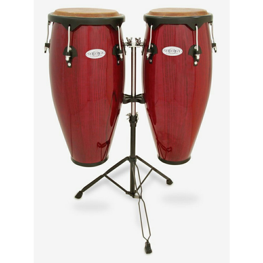 TOCA/ȥ Toca Products Congas SYNERGY SERIES Synergy Wood Conga Set with Stand 2300RR Synergy 10+11inch w/Double Stand-Red  å Percussion ѡå 2300-RRP2