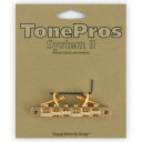 【ポイント5倍!サマーセール】トーンプロズ エレキギター用ブリッジ ナイロン66タイプ ゴールド TonePros Replacement ABR-1 Tuneomatic with G Formula saddles AVR2G-G