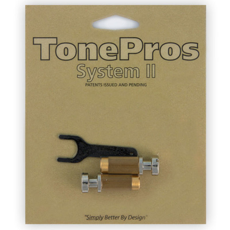 【ポイント5倍☆ブラックフライデー期間限定】トーンプロズ ロッキング・スタッド&アンカーセット ニッケル TonePros Metric Locking Stu...