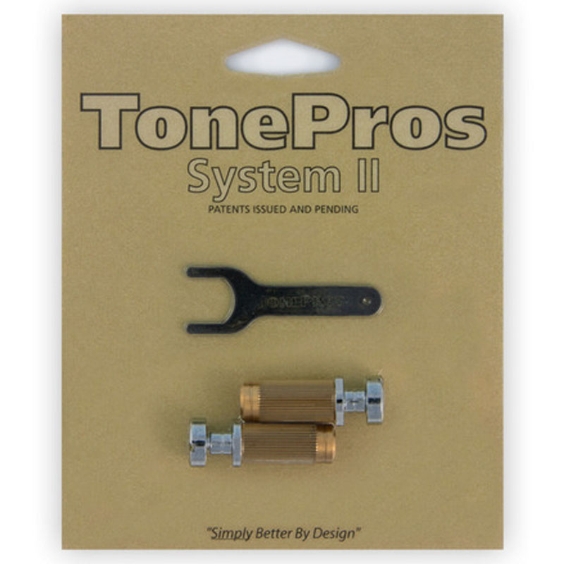 トーンプロズ ロッキング・スタッド＆アンカーセット クローム TonePros Standard Locking Stud SS1-C