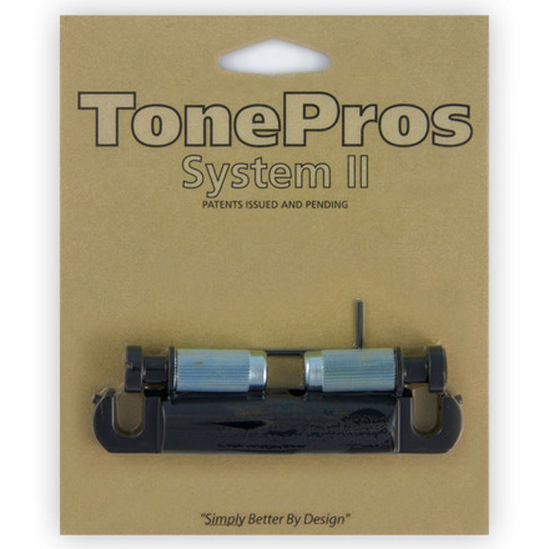 トーンプロズ エレキギター用テールピース ブラック 日本製、アジア製向き TonePros Metric Aluminum Tailpiece T1ZA-B