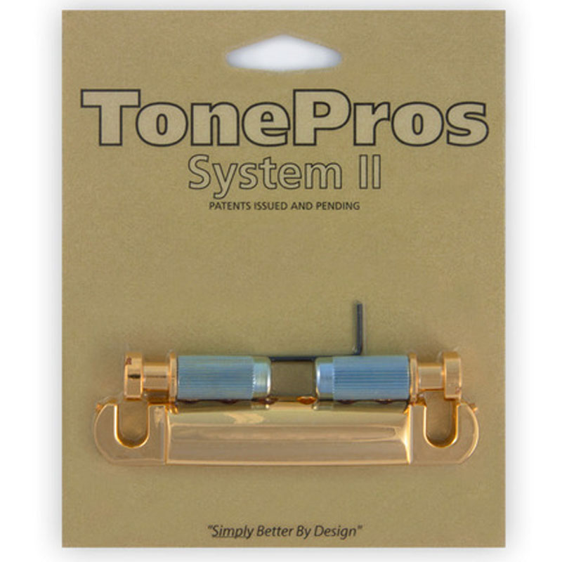 【ポイント5倍☆ブラックフライデー期間限定】トーンプロズ エレキギター用 テールピース ゴールド TonePros Metric Tailpiece T1Z-G