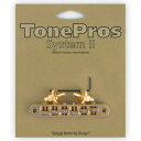 トーンプロズ エレキギター用ブリッジ ゴールド TonePros Standard Tuneomatic small posts, Roller saddles TP6R-G