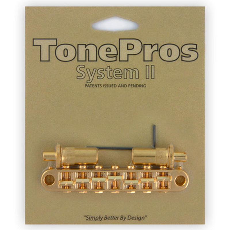 トーンプロズ 7弦ギター用ブリッジ ラージポスト ゴールド TonePros 7 String Metric Tuneomatic large posts TP7-G