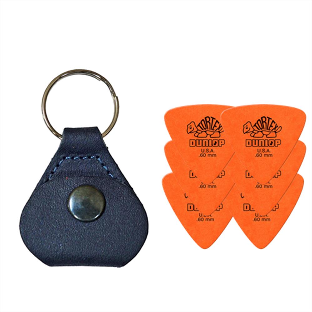 【ポイント5倍☆ブラックフライデー期間限定】【ピックケース＋ピック6枚セット】Perri's ピックケース BLUE PICKKEY-6672 + Jim Dunlop Tortex 431B 0.6mm 6枚