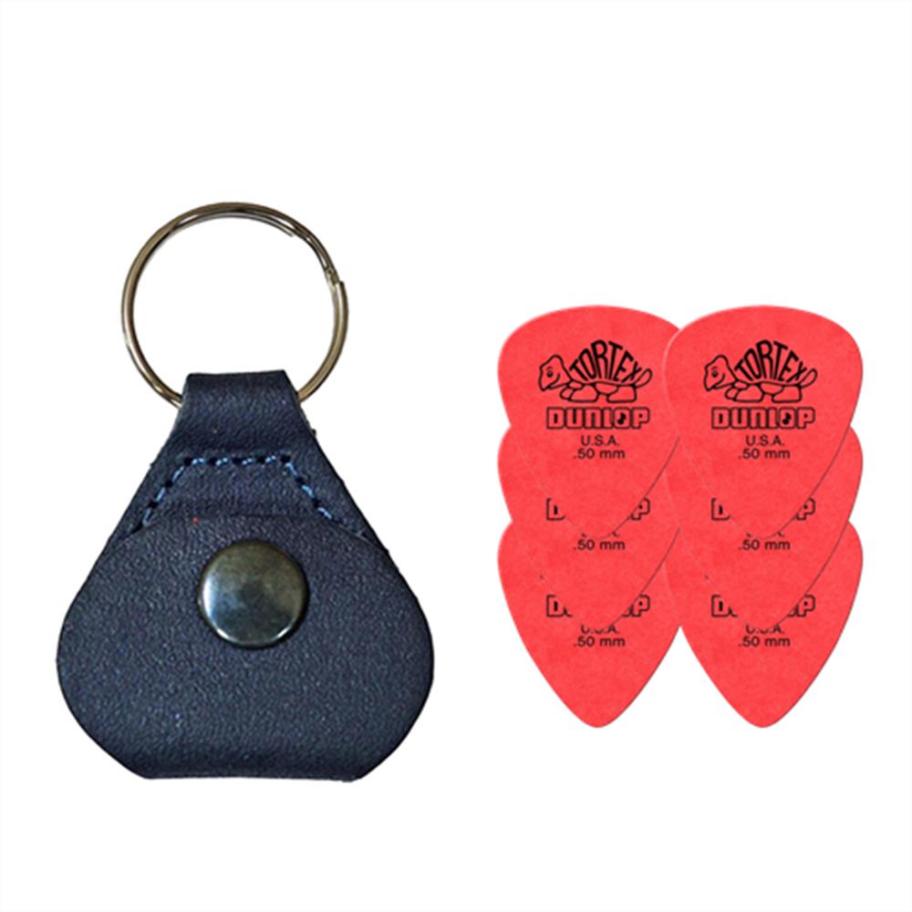 【ポイント5倍☆ブラックフライデー期間限定】【ピックケース＋ピック6枚セット】Perri's ピックケース BLUE PICKKEY-6672 + Jim Dunlop Tortex 418B 0.5mm 6枚