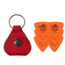 【ピックケース+ピック6枚セット】Perri's ピックケース RED PICKKEY-6673 + Jim Dunlop Tortex 431B 0.6mm 6枚
