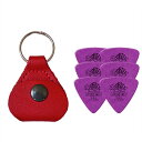 【ピックケース+ピック6枚セット】Perri's ピックケース RED PICKKEY-6673 + Jim Dunlop Tortex 431B 1.14mm 6枚