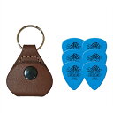 【ピックケース+ピック6枚セット】Perri's ピックケース TAN PICKKEY-6675 + Jim Dunlop Tortex 418B 1.00mm 6枚