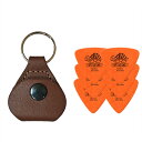 【ピックケース+ピック6枚セット】Perri's ピックケース TAN PICKKEY-6675 + Jim Dunlop Tortex 431B 0.6mm 6枚