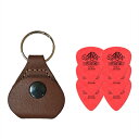 【ピックケース+ピック6枚セット】Perri's ピックケース TAN PICKKEY-6675 + Jim Dunlop Tortex 418B 0.5mm 6枚