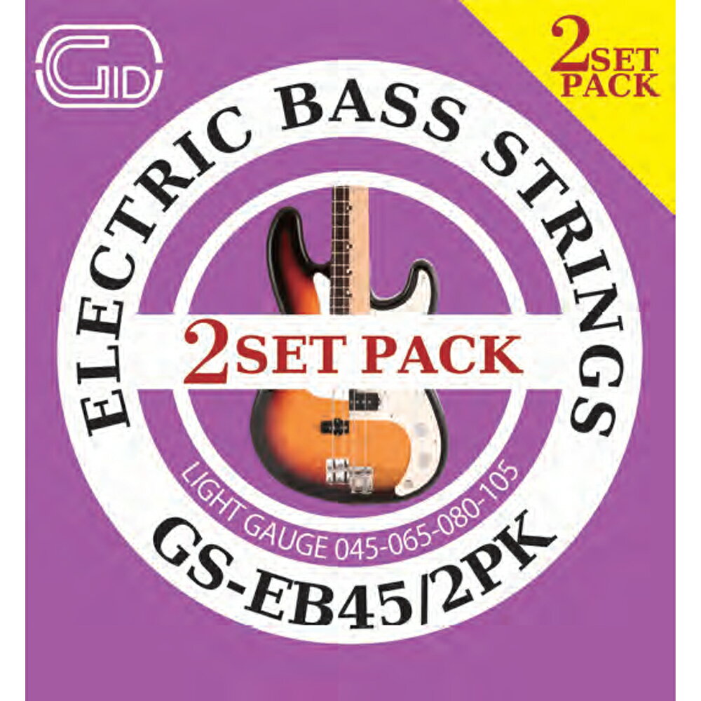 【今だけ！スーパーSALE価格】【お得な2セットパック弦】ベース弦 ジッド GID ライト GS-EB45/2PK LIGHT GAUGE 202512ss