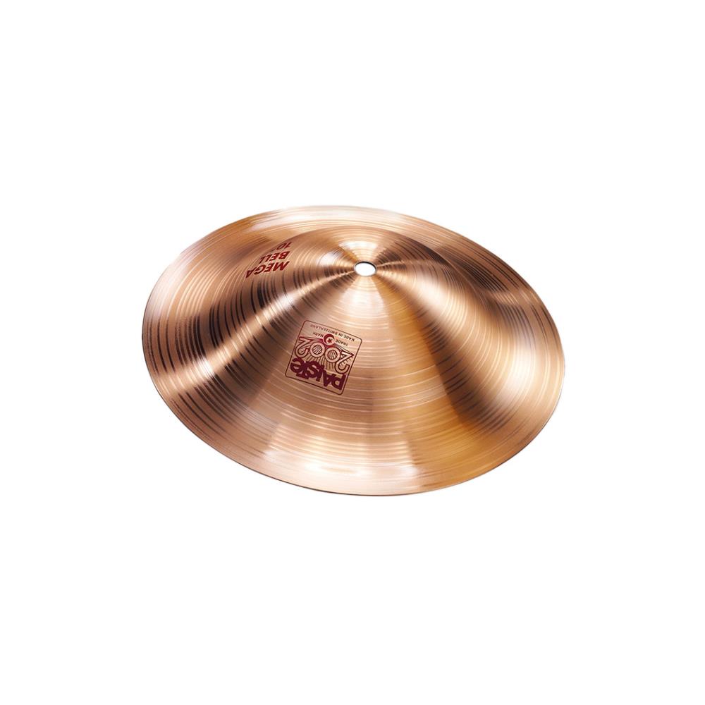 Paiste 2002 Mega Bellは、明るく、暖かみのある耳に心地よい中音域のクリーンなサウンドが特徴です。適度な硬さと重みがあり、ダイレクトな感触を提供します。 ベル・サウンドは明るさと力強さがありパーカッシブなエフェクトに幅広く使えるシンバルです。 サイズ：10インチ