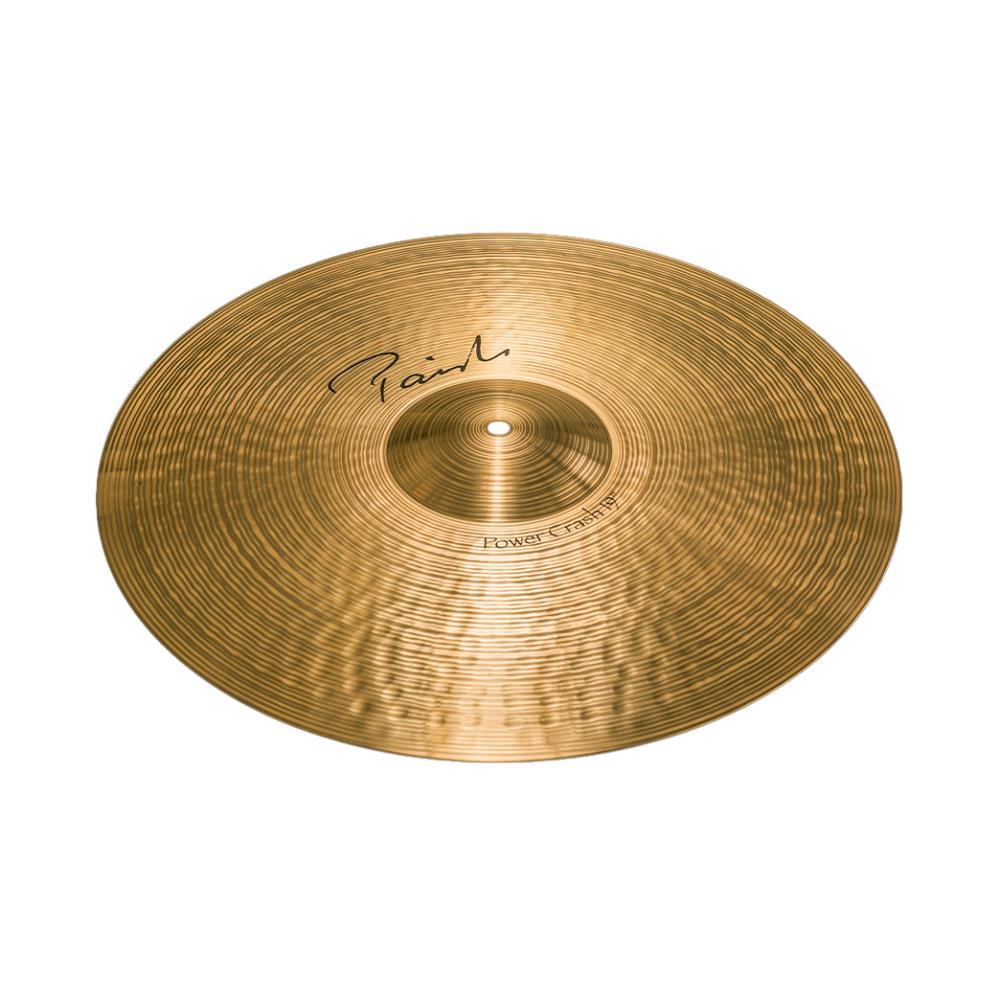 Paiste Signatureシリーズの「Power Crash（パワー・クラッシュ）」は、 非常に明るいサウンドとワイドレンジでクリーンなミックス、そしてレスポンスのよさが特徴。 膨らみのあるアタックで非常に切れ味がよく、強いカッティングでパワフルなクラッシュが必要な音楽シーンに適しています。 サイズ：19インチ