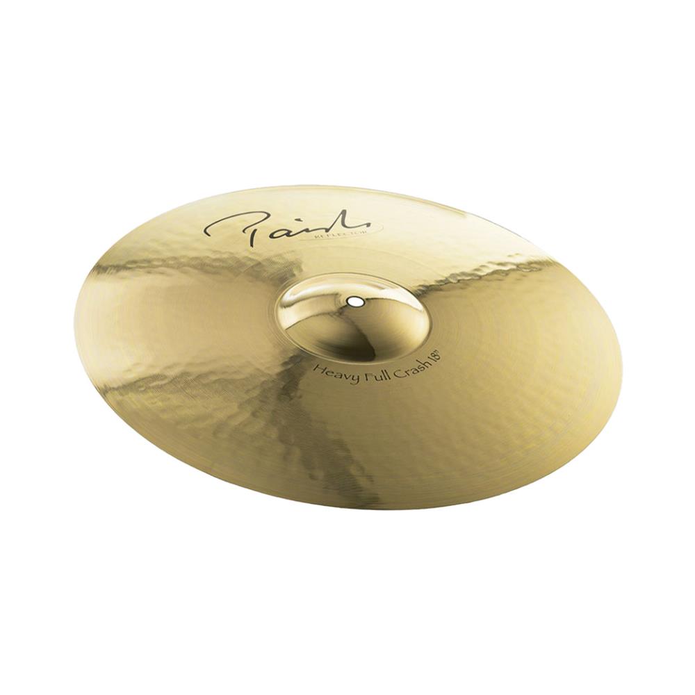 Paiste Signatureシリーズの「Reflector Heavy Full Crash（リフレクター・ヘビー フル・クラッシュ）」は、 明るきらびやかなサウンドと、パワフルなアタック、シャープなレスポンス、美しい輝きのフェードが特徴。 耐久性があり、切れ味のよいクラッシュシンバルです。 サイズ：18インチ