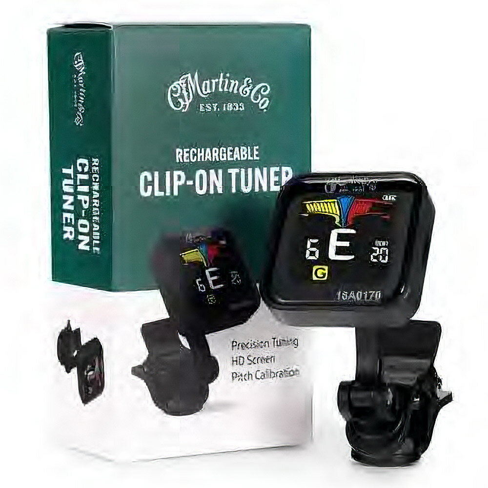 Martin社より「RECHARGEABLE CLIP ON TUNER」登場。 充電式を採用し、高精細LCDディスプレイを搭載することで視認性に優れ、 より快適で便利なチューニングを実現。 ・USB-C充電式(ケーブル付属)で電池交換不要 ・高精細LCDディスプレイで暗いステージや屋外でも視認性抜群 ・マルチモード搭載:ギター/ベース/ウクレレ/ヴァイオリン/クロマチック対応 ・ピッチキャリブレーション機能で幅広い調律に対応 ・軽量クリップ式で持ち運び・装着も簡単 ※掲載画像はサンプルです。