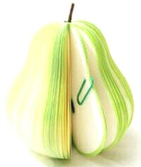 DCMR 文具 フルーツ の形 の 付箋 まるで 本物 の 洋ナシ のよう 机の上 に おいて おしゃれな インテ..