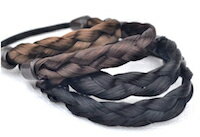 DCMR Jewelry ジュエリー 三色 選べる ウィッグ ヘアバンド 三つ 編み 風 髪留め ヘアバンド アクセサリー (ブラック)