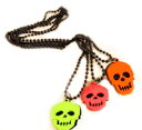 DCMR Jewelry ジュエリー パンク ロック 流行 蛍光 カラー ドクロ の ブルック ネックレス スイカレッド(4)