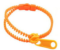 DCMR Jewelry ジュエリー パンク ロック 流行 蛍光 カラー カラフル ファスナー ブレスレット (オレンジ)