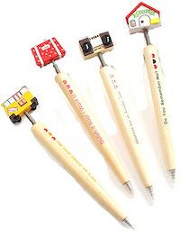 DCMR 文具 ナチュラル ウッド 手作り ボール ペン ポップ デザイン ボールペン お楽しみ カラー 車 旅..