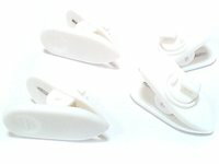 DCMR 携帯 アクセサリー 【 4個 セット 】 マルチ 携帯 イヤホン ケーブル 固定 クリップ 【 ホワイト 】