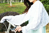 DCMR UV 紫外線 カット 大口 アームカバー コットン生地 さらさら メッシュ ウォーキング お出かけ 園芸 ドライバー ハンド カバー