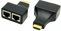 DCMR パソコン アクセサリー HDMI 延長 30M 対応 コネクタ インターネット ケーブル 利用 延長 用