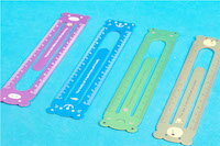 DCMR 文具 定規 【 13cm 】 アンティーク レトロ カラフル ナチュラル ルーラー お楽しみカラー