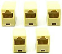 DCMR パソコン アクセサリー 【5個セット】インターネット 有線 ケーブル LAN 延長 コネクタ メス - メ..