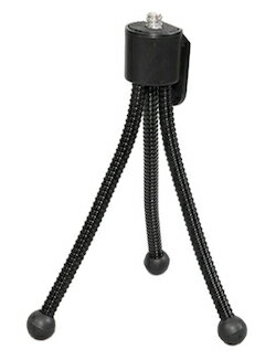 DCMR カメラ 用 三脚 【コンデジ用】CAMERA TRIPOD トライポッド コンパクト 軽量 旅行 に 便利 !! ブラック 黒 グニャグニャ 自由自在 木枝 机 どこでも カメラ 固定